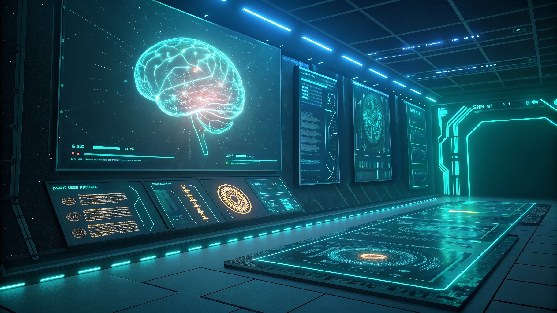 Futuristic AI web design concept 2026